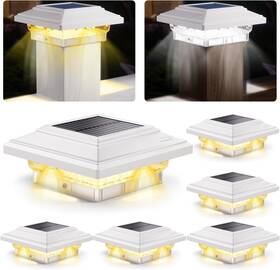 Siedinlar 313113790745 Solar Post Lights 50 Lumens 2 Modes 4x4 Caps Light Outdoor Waterproof For