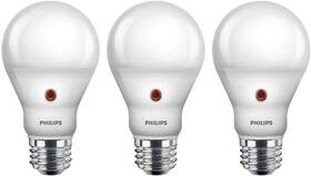 466599  Signify North America Corporation Led Dusk To Dawn Outdoor A19 Bulbs 800 Lumen Soft White 2700k 8w 60w 3-pack