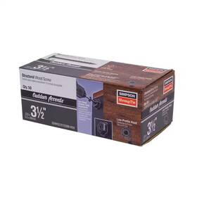 6-lobe Simpson Strong-tie 711181100495 Outdoor Accents 0.220 Inch X 3-1/2 T40 Low Profile Head Black Wood