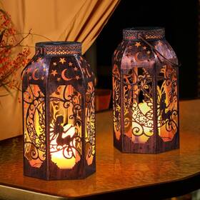 4s-f5r6-7za5 Singingarden Solar Lanterns Outdoor Garden Hanging Lantern Waterproof Led Metal Bronze Moon F