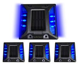 Ip68 Siroad 749965822608 Solar Driveway Deck Light Waterproof Reflector Outdoor Blue Le