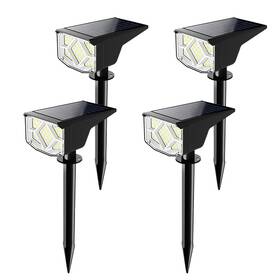Sjuedeng 717622954825 4 Pack Solar Spotlight Outdoor 64 Leds 1000 Lumens Lights Wate