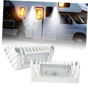 Rv123 Skants Light 5 Inch Rv Led Exterior Lights 12 Volt Porch Silver