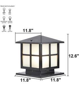 Slawa S-0626-l Outdoor Post Lights Fixture Modern Yard Entry Column With Alumin
