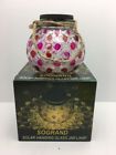Slg1603g Sogrand Red Diamond Solar Light Glass Jar Copper Finish Lids