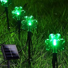 Slttxntt 762715463319 Solar Shamrock Lights For St Patricks Day Decorations Outdoor 20 Le