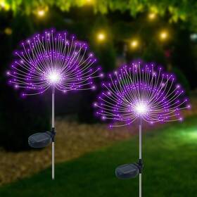 Yf00016 Slyuexu Solar Garden Lights Outdoor Waterproof 2 Pack 120 Led Firework