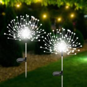 Yf00018 Slyuexu Solar Garden Lights Outdoor Waterproof 2 Pack 120 Led Firework Decorative