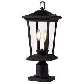 A272-12 Smeike Outdoor Post Lights Cast Aluminum Lamp Light Fixture 2light Pole Mount Ligh