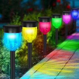 Ip65 Smy Lighting 633322865752 Solar Outdoor Path Lights Color Changing Waterproof Auto On/off L