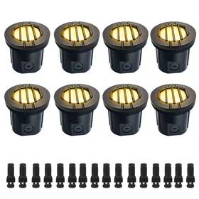 Sofiton 313029042037 8-pack Low Voltage 350 Lumens Bronze Outdoor Integrated Led In Ground Well Light