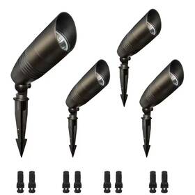 Sofiton 313037262281 4-pack Low Voltage 580 Lumens Bronze Outdoor Hardwired Integrated Led Landscape