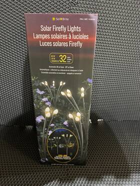 Sol R Brite 1938098 Solar Firefly 32 Led Warm White Outdoor Pathway Stake Lights