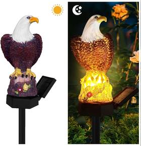 Solar Garden Lights 313112864898 Eagle - Outdoor Decor With Led Path Animal Statue Ki