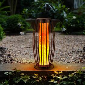 Solar Outdoor Floor Lamp 445035154138 Flickering Flame Light Lanterns