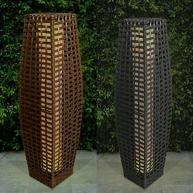 I870001173a1 Solar Rattan Lights Optik 69cm Led Leuchte Aussen Garten Terrasse