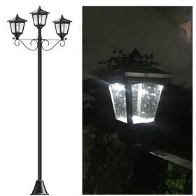 Solar Smart Creations 607467139313 Powered 72 Triple Head Street Vintage Outdoor Garden Lamp Post Light Lawn