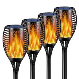 Solarek 635028927291 96-led Outdoor Tiki Torch Solar Lights Flickering Flame Light Landscape Tor