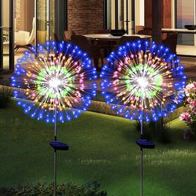 Solarera 445027031096 Solar Garden Firework Lights Outdoor Waterproof 2 Pack Powered Art Stake T