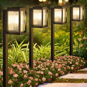 Spl-01 Sollucis Solar Pathway Lights Outdoor 6 Pack 24 Inch Large For Outside