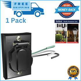 Solo Lights 445055187109 Electrical Outlet For Outdoor Lamp Post And Poles Black