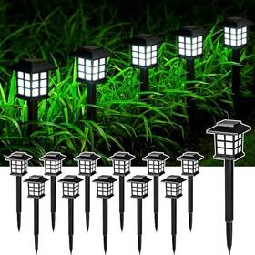 Solpex 008678019171 Solar Outdoor Lights 12 Pk Garden Cold White