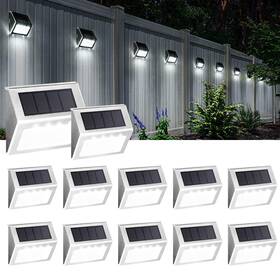 Solpex 791391905387 Luces Solares Para Cerca O Escalones Impermeables Blanco Frio Juego De 12