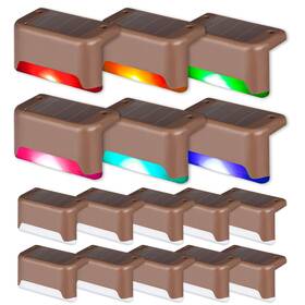 9695 Solpex Color Changing Solar Deck Lights 16 Pack