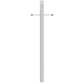 8-320-wh Solus 8 Ft. White Outdoor Direct Burial Lamp Post With Cross Arm And Auto Dusk-dawn 3