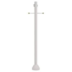 Sm6-c320stv-wh Solus 6 Ft. White Outdoor Lamp Post Traditional Ground Light Pole With Cross Arm