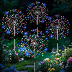 Yq004 Spasemaxxx Solar Garden Lights Outdoor 210 Led And 8 Modes Firework Decorative Waterproof