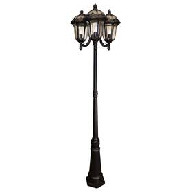 Special Lite Products F-2710-tri-506-blk-sg Rose Garden Medium Tri-light With Seedy Glass