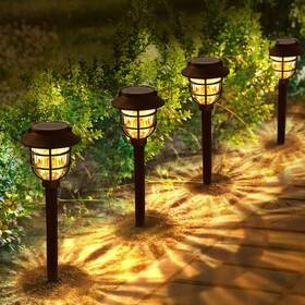 Springwind 768534508538 10 Pack Solar Pathway Lights Outdoor Bright Powered Garden With 300