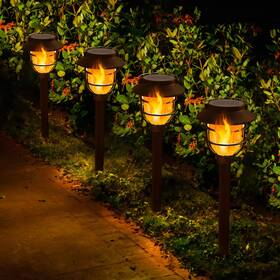 Springwind 768534508569 10 Pack Solar Pathway Lights Outdoor - Bright Powered Garden Wit