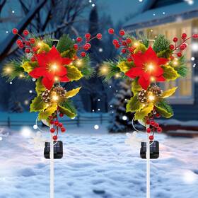 Hhszj-2p Stadeco 2 Pack Solar Christmas Decorations Outdoor 32 Inch Cross Sta