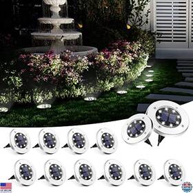 B083fnp9j8 Stanley 12 Pack Solar Ground Lights Waterproof Led Landscape Lighting For Garden