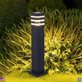 B086814fxz Stanley Outdoor Waterproof Pathway Post Light E26 Hardwired 12v/24v/120v 23.5in Black