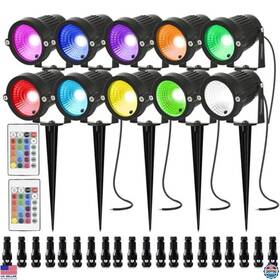 B08cmkym6v Stanley Rgb Led Landscape Lights 5w Low Voltage Waterproof Spotlight Remote Control