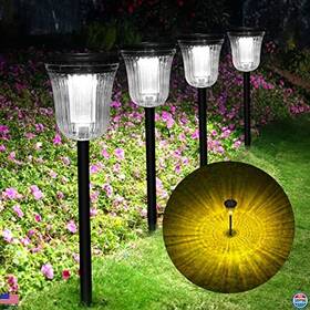 B09vkznyrc Stanley 200 Lumens Solar Pathway Lights 4 Pack Waterproof Auto On/off 2 Modes