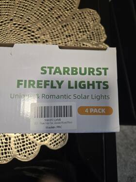 Starburst Firefly Lights X003fcq4mj Solar Pathway 4 Pack Warm White Outdoor Black