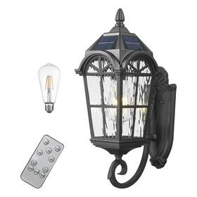 9y3b-sl Starcurin Solar Outdoor Wall Lights Exterior Mounted With Remote Dusk To D