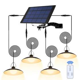 Starnoontekz1una62bo8 Starnoontek 4 Heads Pendant Solar Shed Light Ip65 Waterproof Warm White Indoor Ligh