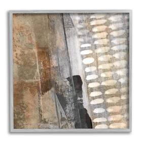 Stupell Industries 196216450934 Abstract Pathway Industrial Shape Composition Rust Tone Grey Framed Wall Art