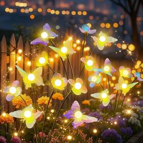 Sldc-4th7-2p Sukesou Solar Garden Butterfly Lights 2 Pack 12 Led Swaying Flower Water