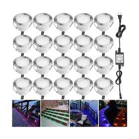 Sud4544btr Sumaote Smart Led Deck Light Kits - 20 Pack Of 1.77 Inch Low Voltage Recessed Rgb Li