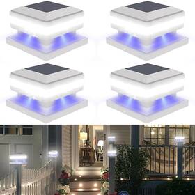 Ws142l-4w Sumaote 6x6 Solar Post Cap Light 52 Led 160lm Lights Outdoor Fit 4x4