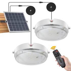 Sunbonar 771098652944 Solar Ceiling Lights Indoor Outdoor 2 Pack Dimmable Daytime 3000k/4000k/600