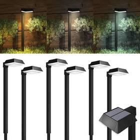 Sunco Lighting 840360610972 6 Pack 2w Solar Sidewalk Dusk To Dawn Outdoor Backyard Walkway Garden D