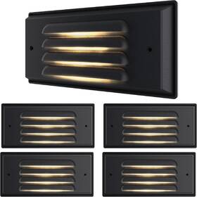 12-24v Sunco Lighting Sl Sq Lv-br-3000k-4pk 4 Pack Outdoor Step Lights Led Low 3000k Warm White