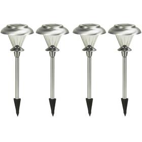 50400022 Sunergy Memphis Stainless Steel Led Solar Yard/path Lights 4 Pack